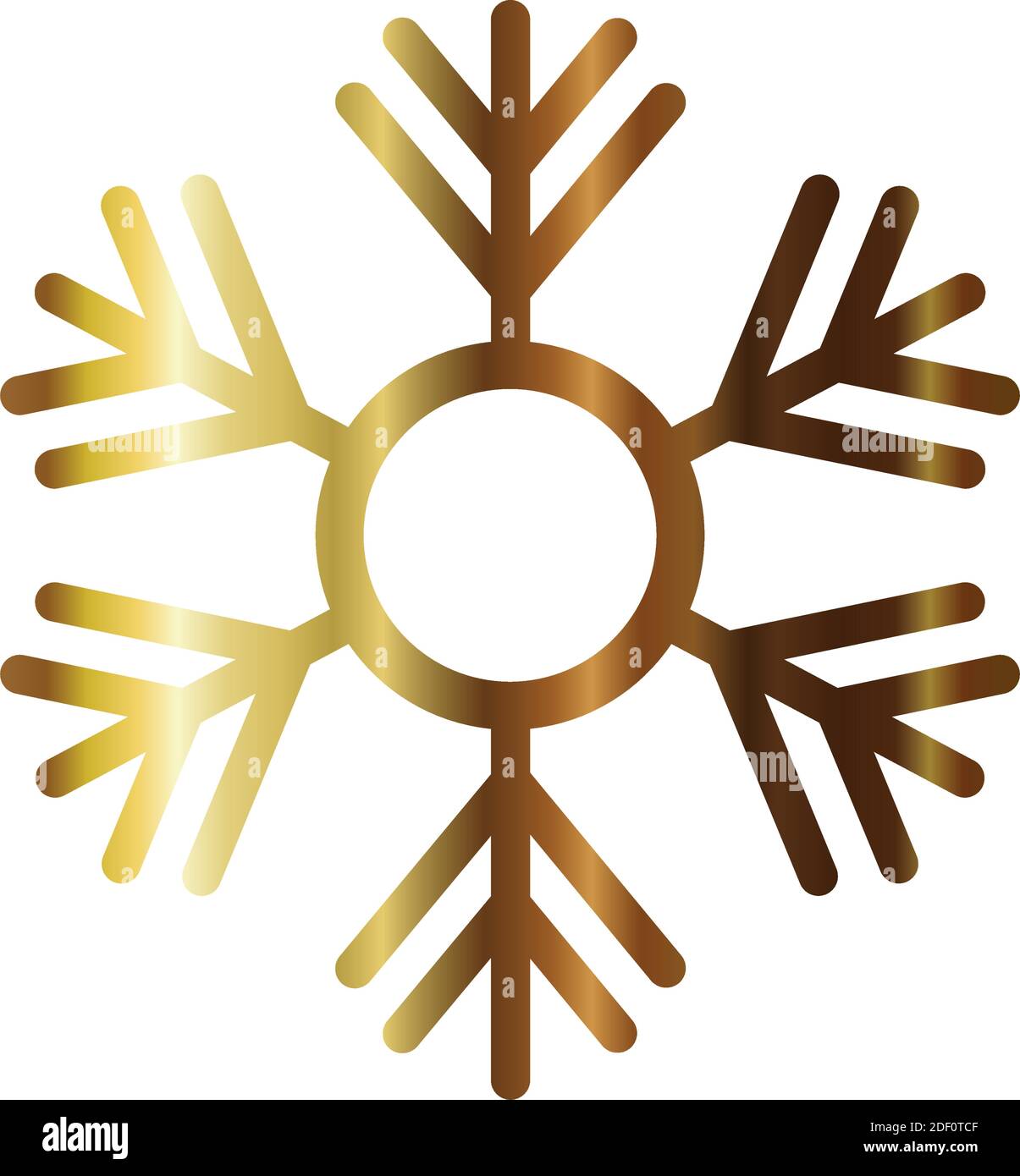 snowflake of color light gold in white background Stock Vector Image ...