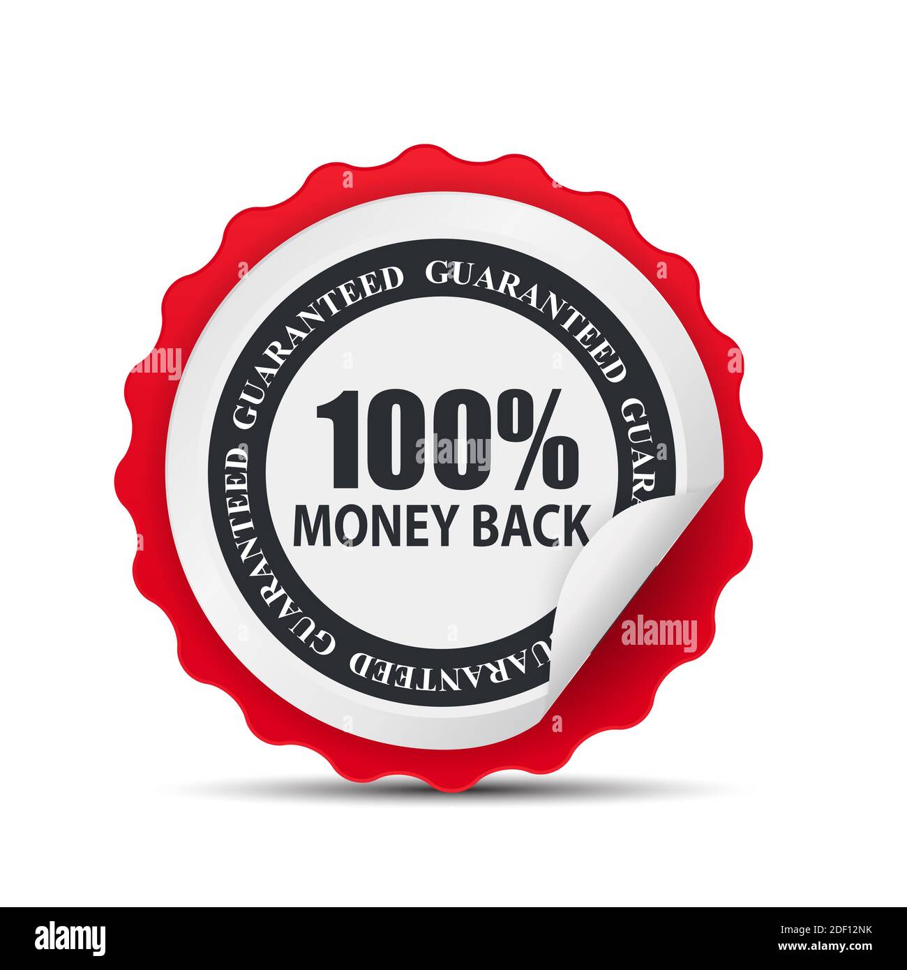 100 Money Back Label Template Sign. Illustration Stock Photo Alamy