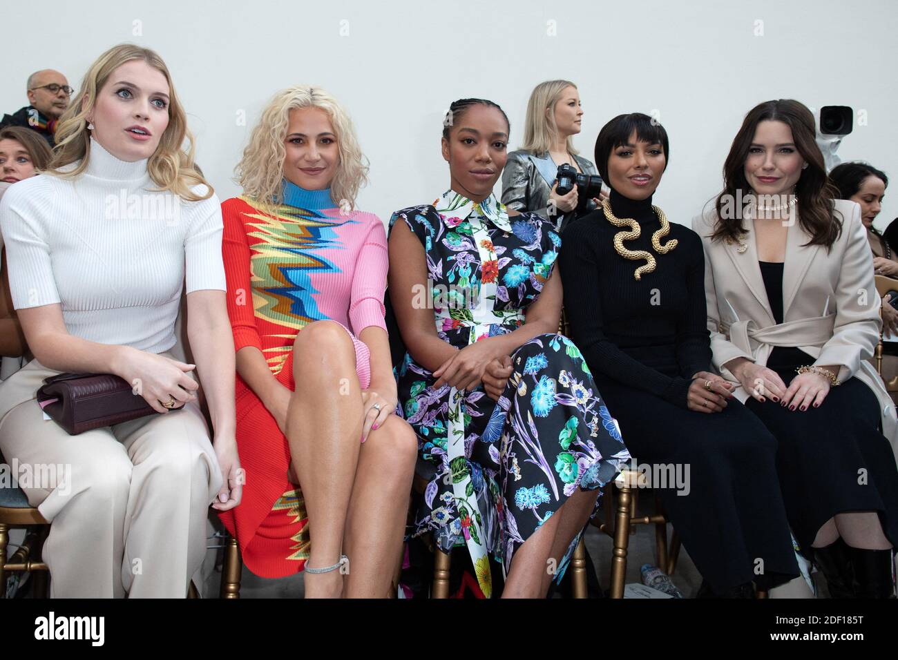 Lady Kitty Spencer, Pixie Lott, Naomi Ackie, Kat Graham and Sophia Bush attending the Schiaparelli Haute Couture Spring/Summer 2020 show as part of Paris Fashion Week in Paris, France on January 20, 2020. Photo by Aurore Marechal/ABACAPRESS.COM Stock Photo