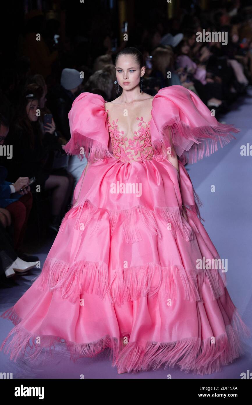A model walks the runway during the Georges Hobeika Haute Couture  Spring/Summer 2020 show as