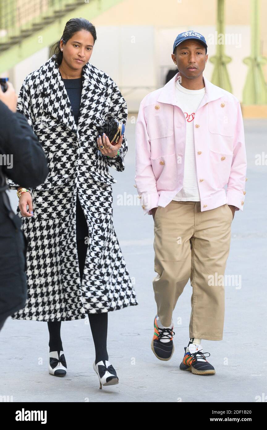 Pharrell Williams and his wife Helen Lasichanh attend the Chanel Haute  Couture Spring/Summer 2020 show as part of Paris Fashion Week on January  21, 2020 in Paris, France. Photo by Laurent Zabulon/ABACAPRESS.COM