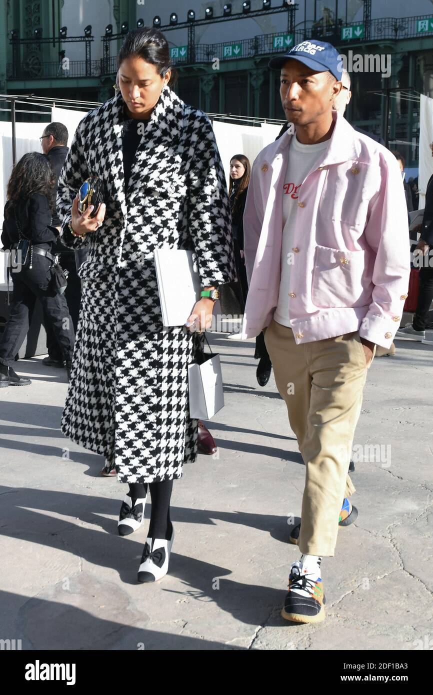 Pharrell Williams And Helen Lasichanh Attend The Chanel Haute Couture Spring Summer Show As Part