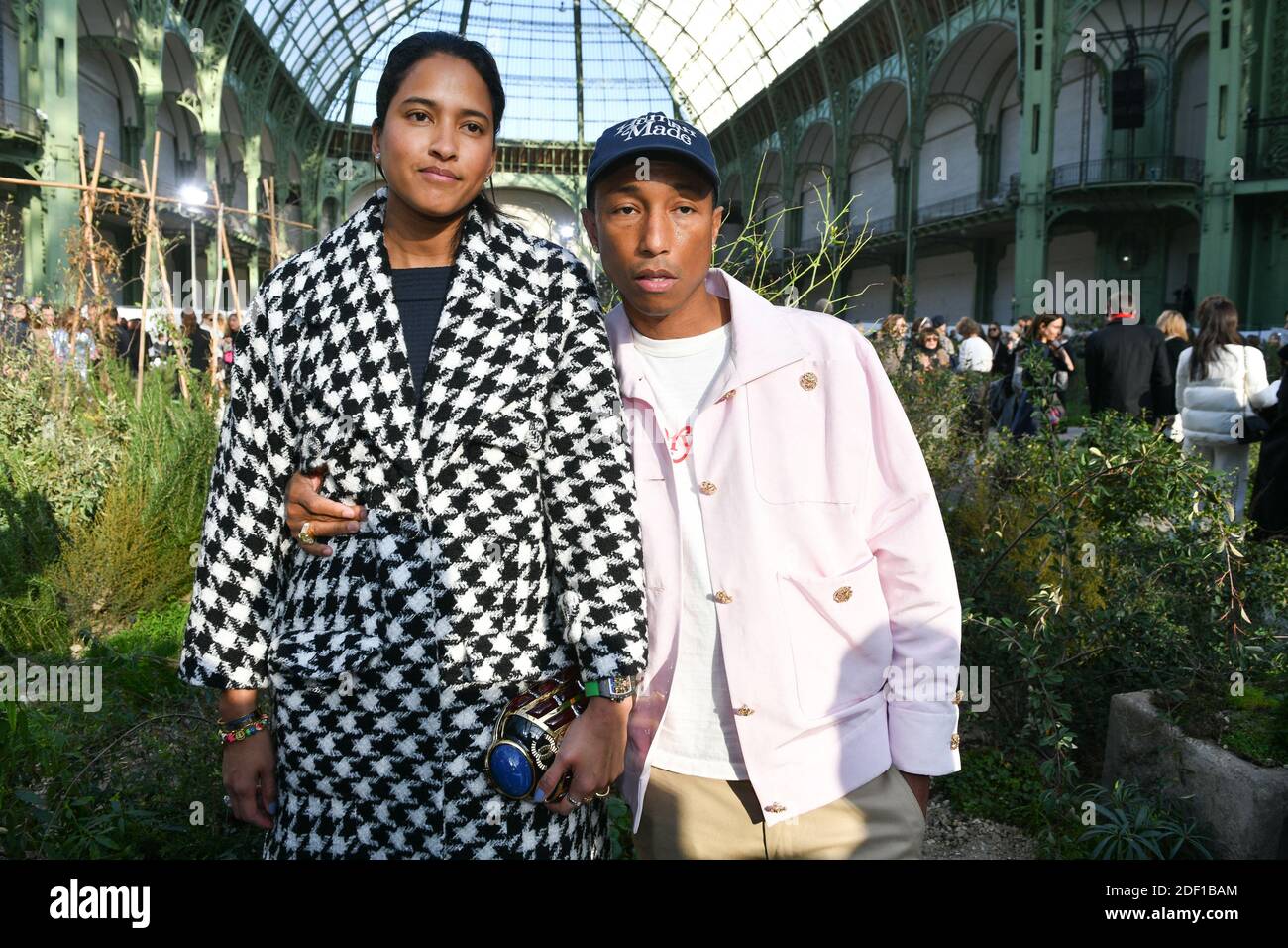 Pharrell Williams and Helen Lasichanh attend the Chanel Haute Couture(01)