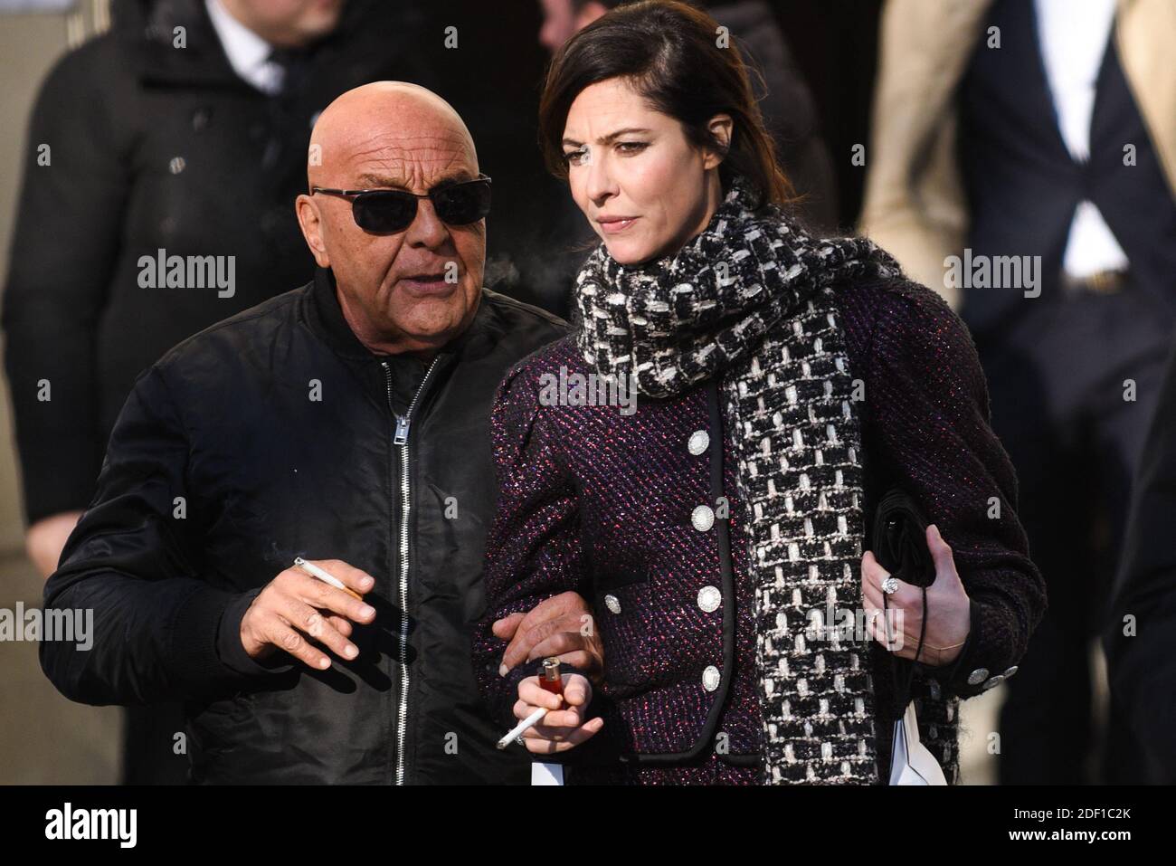Jean-Baptiste Mondino and Anna Mouglalis attend the Chanel Haute Couture  Spring/Summer 2020 show as