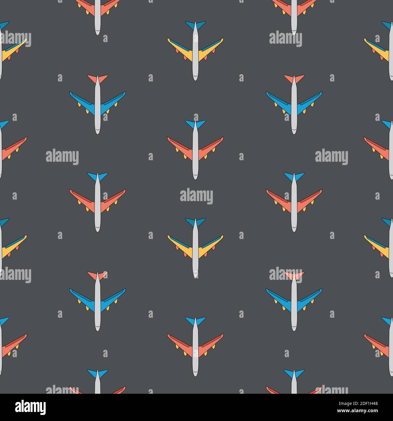 Airplane Seamless Pattern Background Illustration Stock Photo - Alamy
