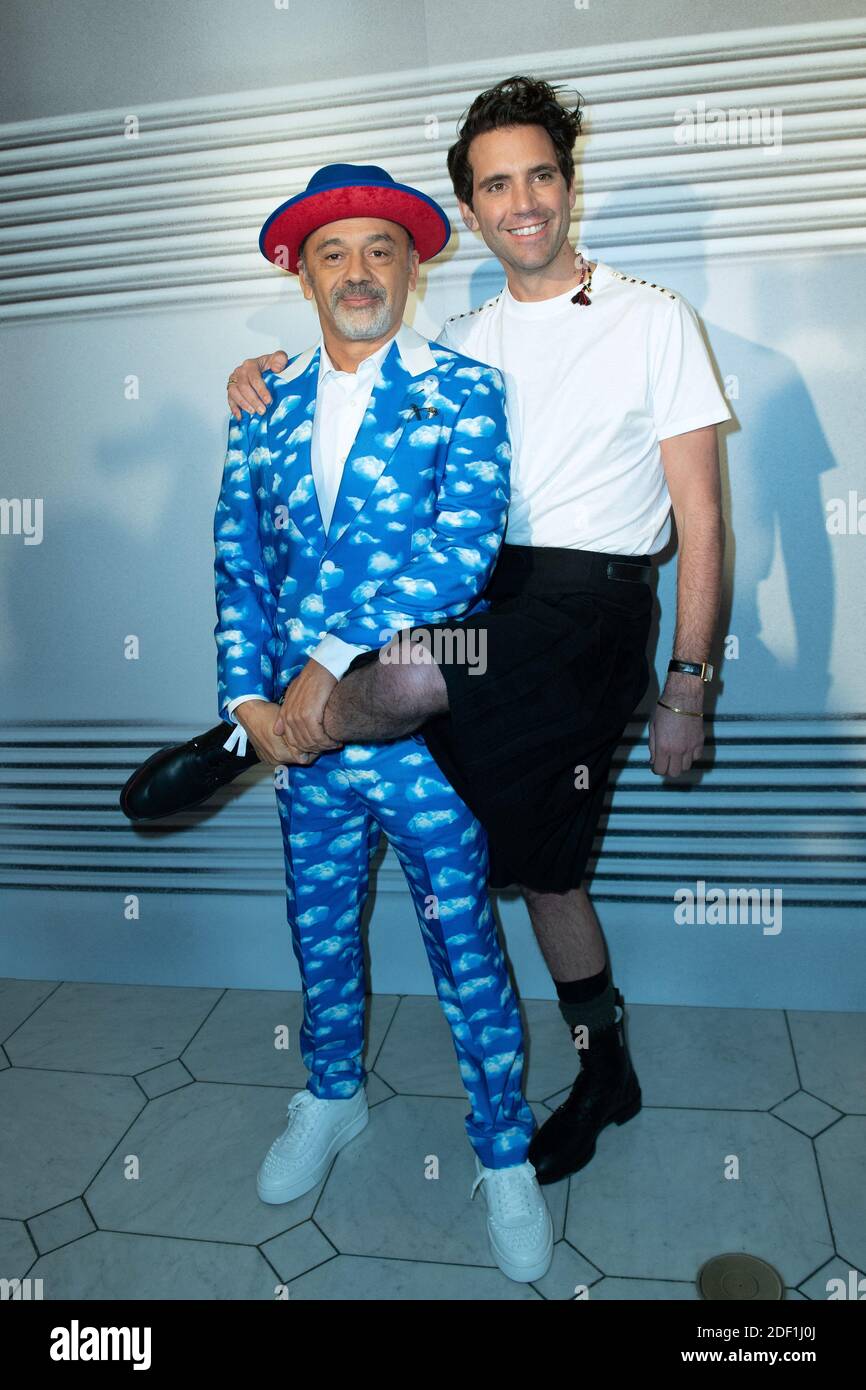 Christian Louboutin and Mika attending the last Jean Paul Gaultier