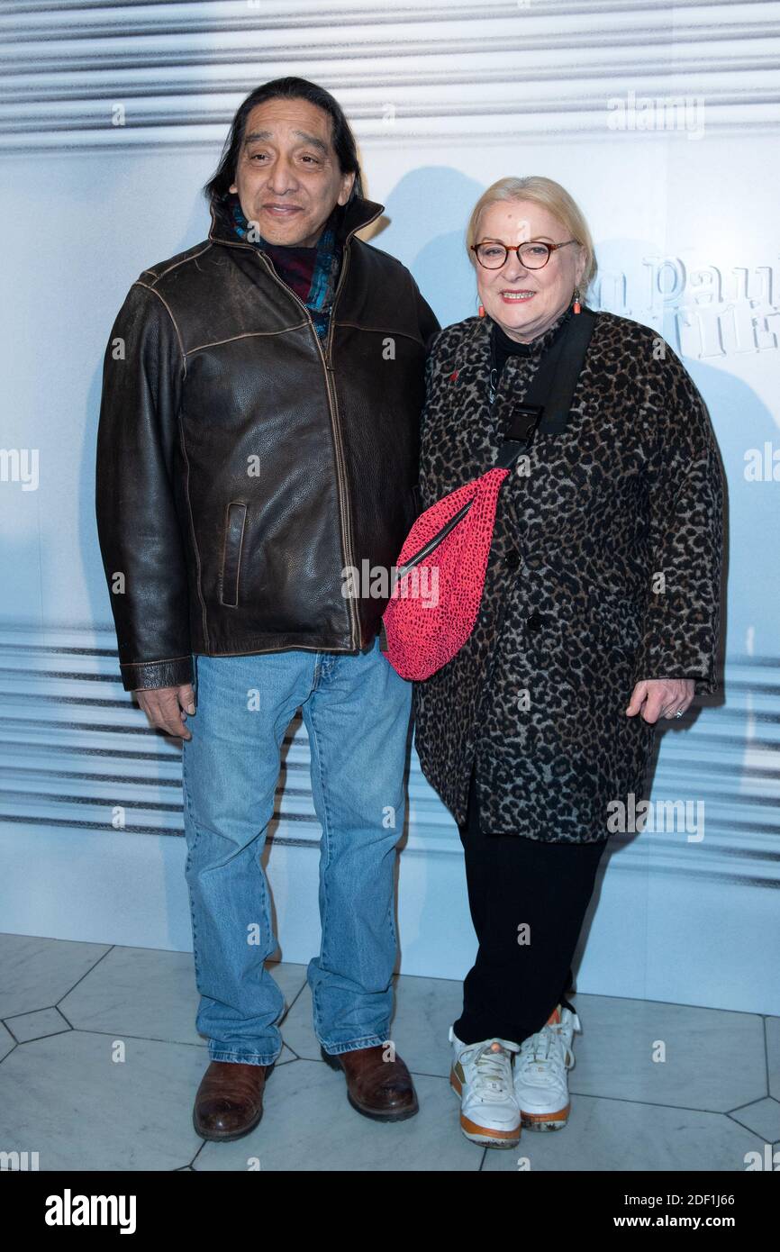George Aguilar and Josiane Balasko attending the last Jean-Paul Gaultier Haute Couture Spring/Summer 2020 show as part of Paris Fashion Week in Paris, France on January 22, 2020. Photo by Aurore Marechal/ABACAPRESS.COM Stock Photo
