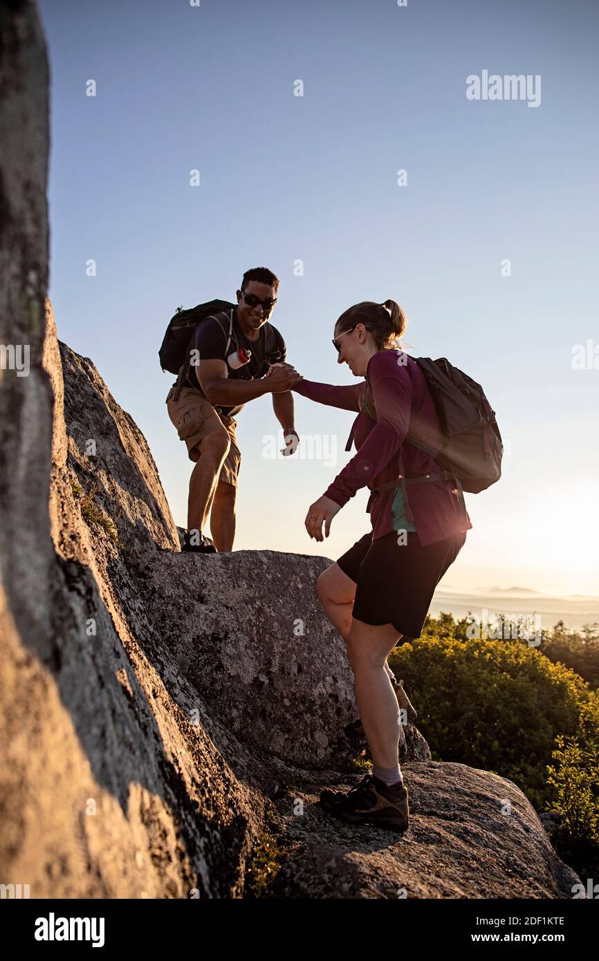 Black man hiking in couple hi-res stock photography and images - Alamy