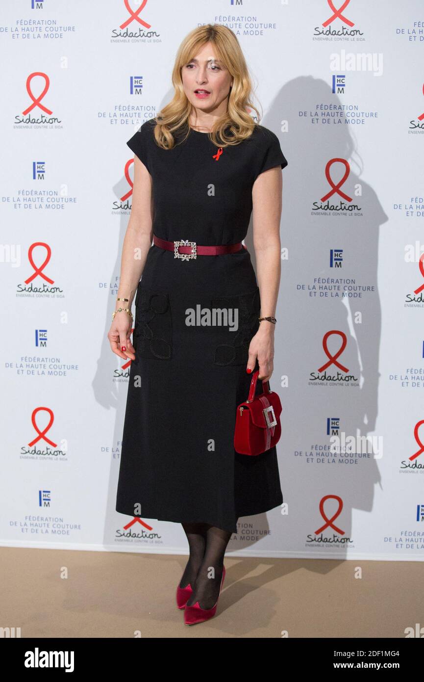 Julie Gayet attend the 18th Fashion dinner for AIDS Sidaction