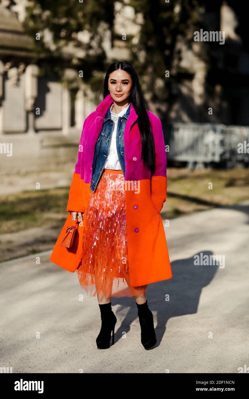 Street style, Heart Evangelista arriving at Elie Saab Spring Summer 2020  Haute Couture show, held at Grand Palais, Paris, France, on January 22nd,  2020. Photo by Marie-Paola Bertrand-Hillion/ABACAPRESS.COM Stock Photo -  Alamy
