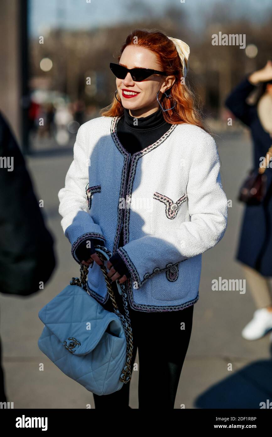 Street style, Courtney Trop arriving at Chanel Spring Summer 2020 Haute  Couture show, held at Grand Palais, Paris, France, on January 21st, 2020.  Photo by Marie-Paola Bertrand-Hillion/ABACAPRESS.COM Stock Photo - Alamy
