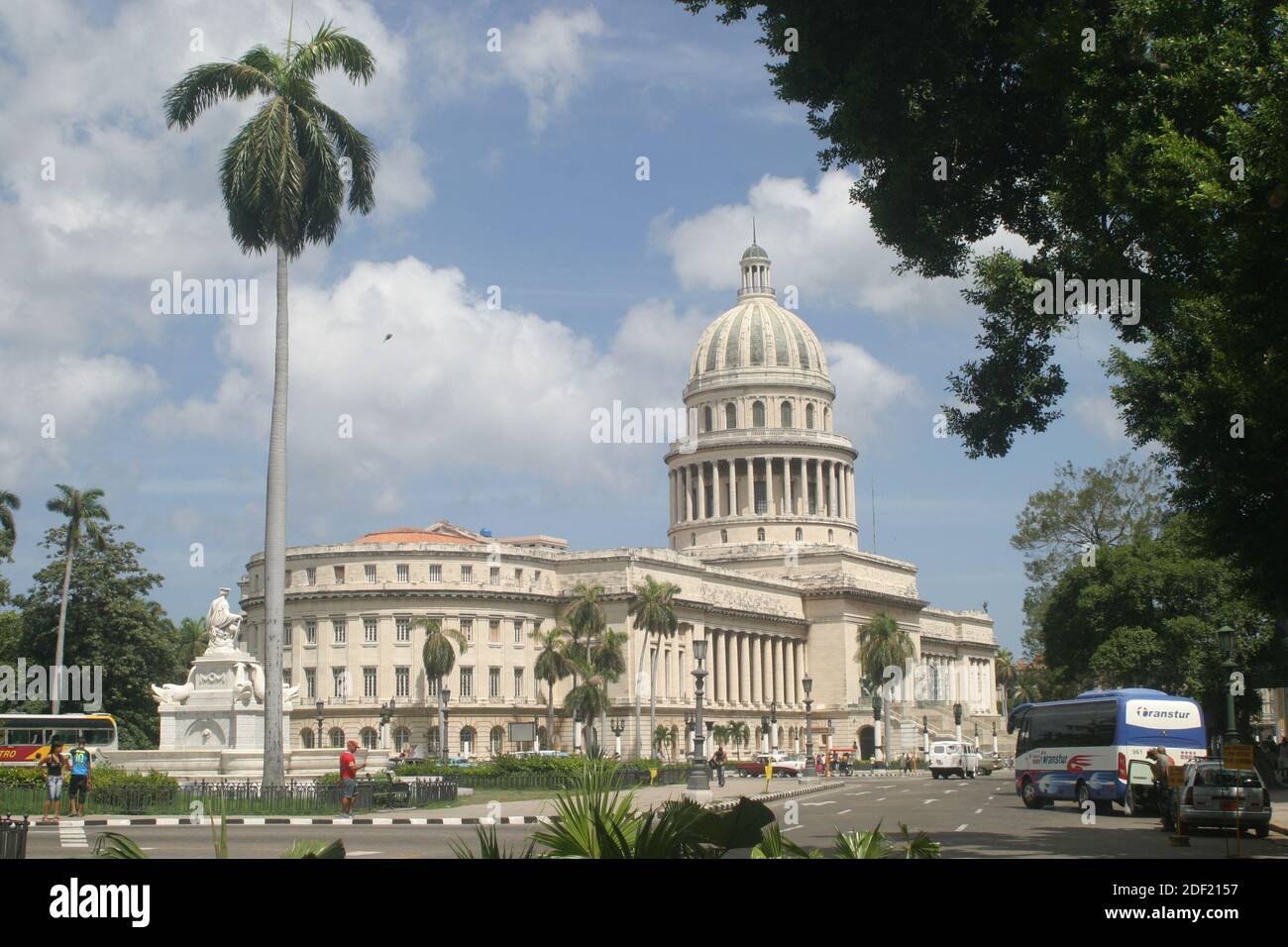 View of capitol building and surroundings in Cuban capital, Havana. Stock Photo