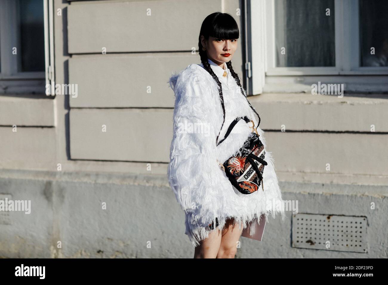 Street style, Kozue Akimoto arriving at Dior Spring Summer 2020 Haute