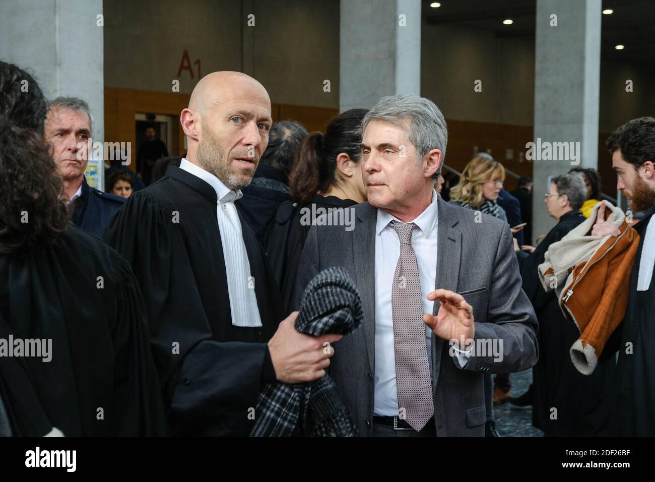 Manuel FURET, President of the Toulouse Bar during demonstration of lawyers  in front of the Palais de Justice in Toulouse, France on February 4, 2020.  They have been mobilized for several weeks