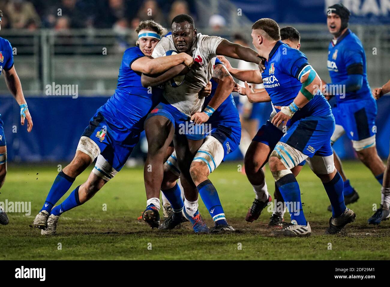 Jordan Joseph (FRA) during the Six Nations Under 20 rugby union tournament  match between France U20 and Italia U20 at the stade Maurice David, in  Aix-En-Provence, on February 7, 2020. Photo by