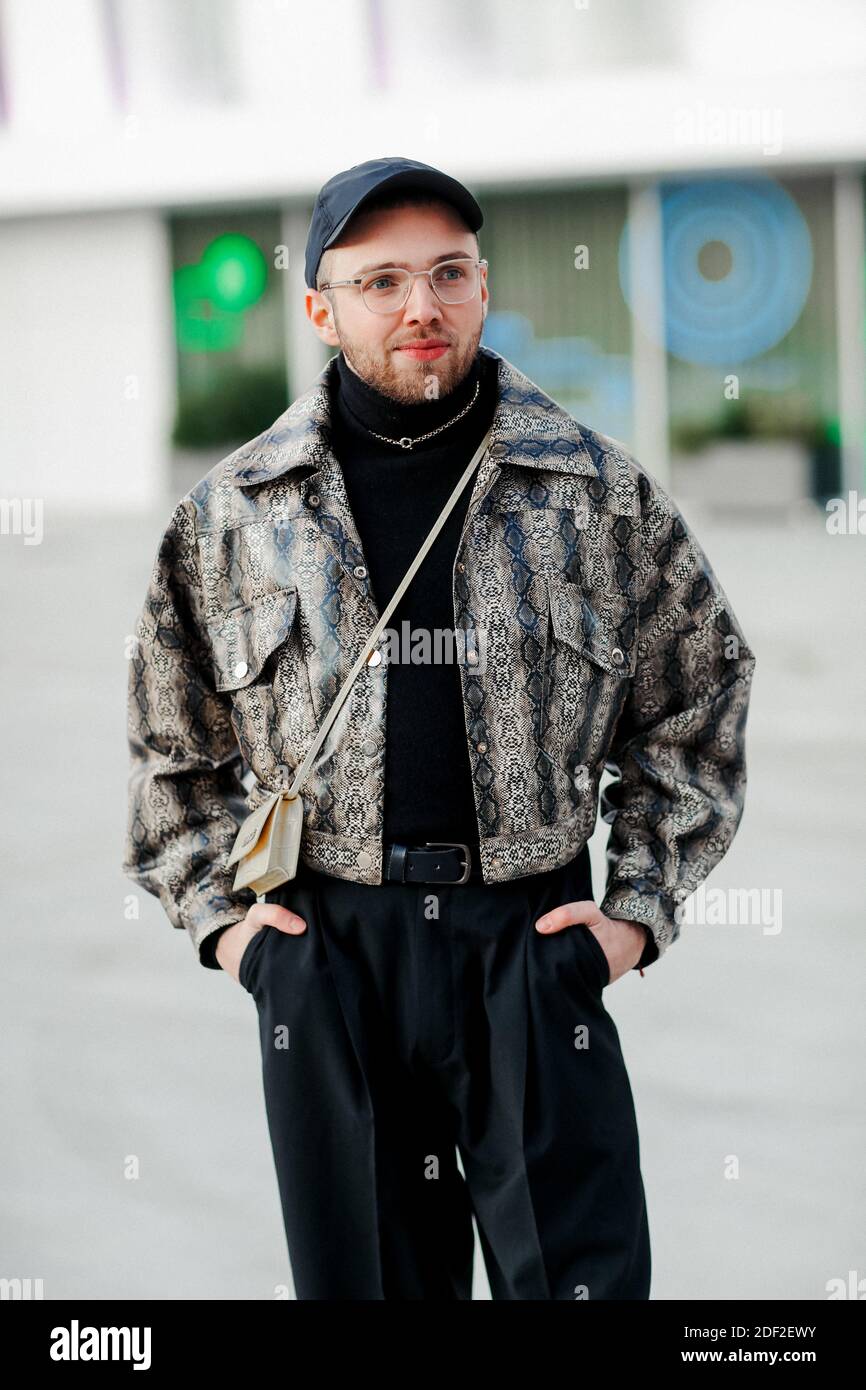 Street style, Clement JML arriving at Jacquemus Fall-Winter 2020-2021 Street style, Clement JML arriving at Jacquemus Fall-Winter 2020-2021