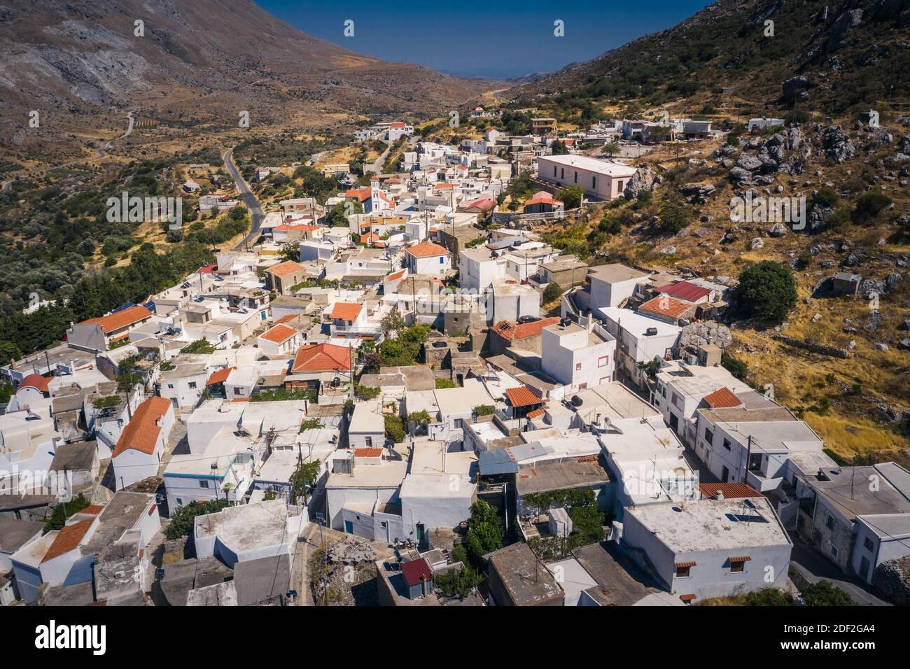 Traditional Cretan village of Akoumia, Greece Stock Photo
