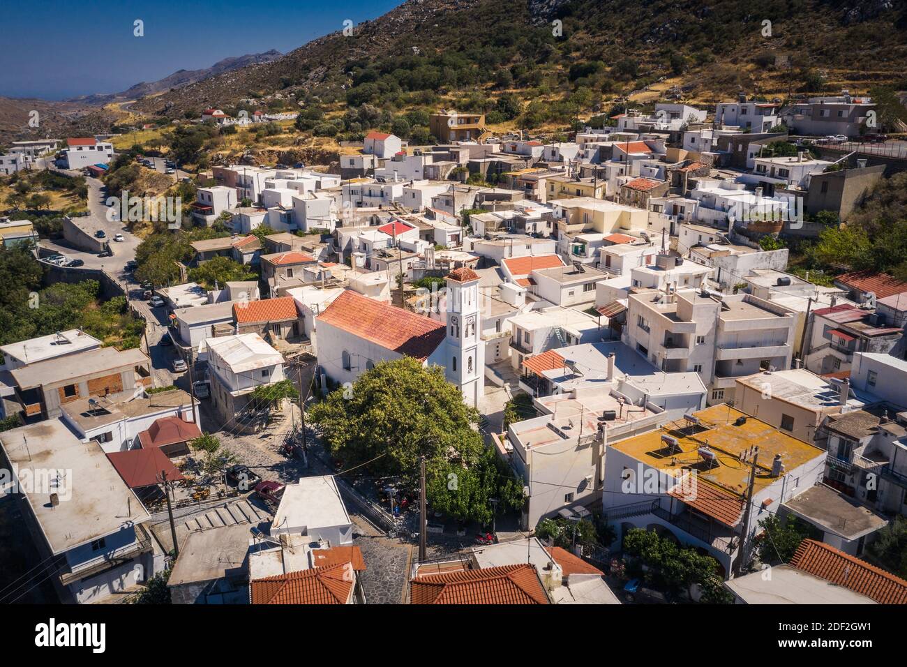 Traditional Cretan village of Akoumia, Greece Stock Photo