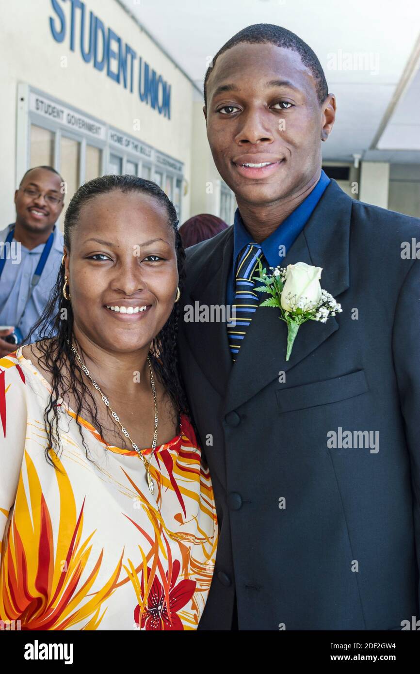 Miami Florida,Poinciana Park Elementary School,5th grade graduation exercise event ceremony,Black African teacher Haitian immigrant immigrants,guest k Stock Photo