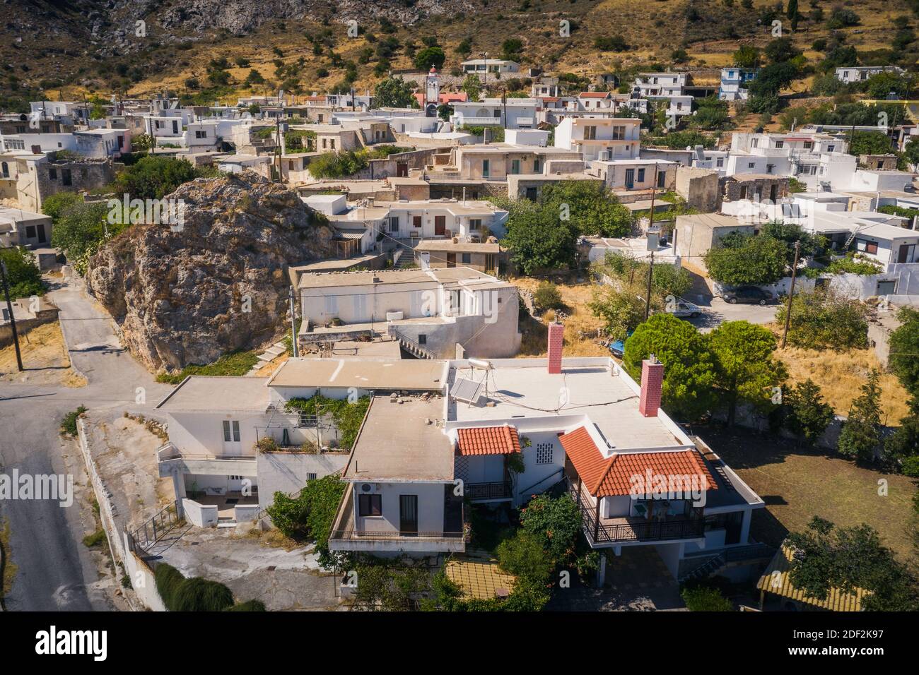Traditional Cretan village of Kria Vrisi, Greece Stock Photo