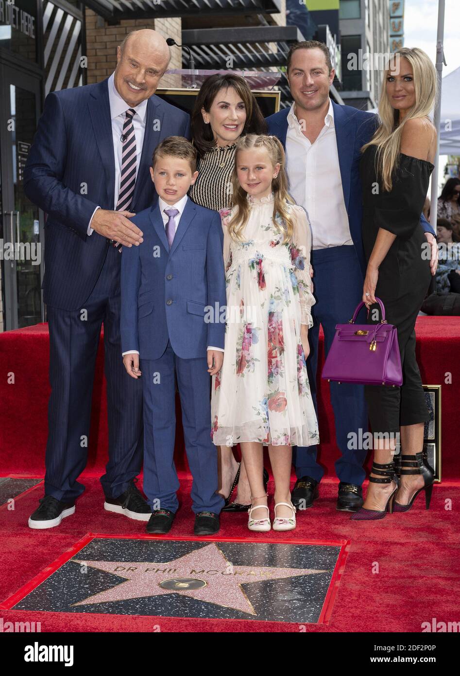 Dr Phil family attends the ceremony honoring Dr. Phill McGraw with a star on The Hollywood Walk Of Fame on February 21, 2020 in Los Angeles, CA, USA. Photo by Lionel Hahn/ABACAPRESS.COM Stock Photo