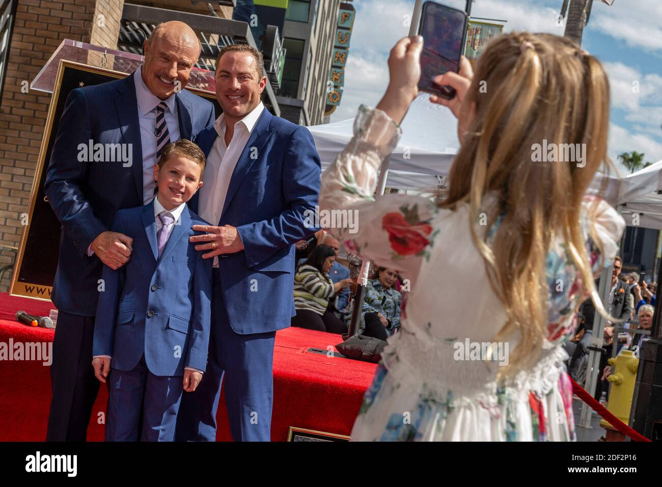 Dr Phil family attends the ceremony honoring Dr. Phill McGraw with a star on The Hollywood Walk Of Fame on February 21, 2020 in Los Angeles, CA, USA. Photo by Lionel Hahn/ABACAPRESS.COM Stock Photo
