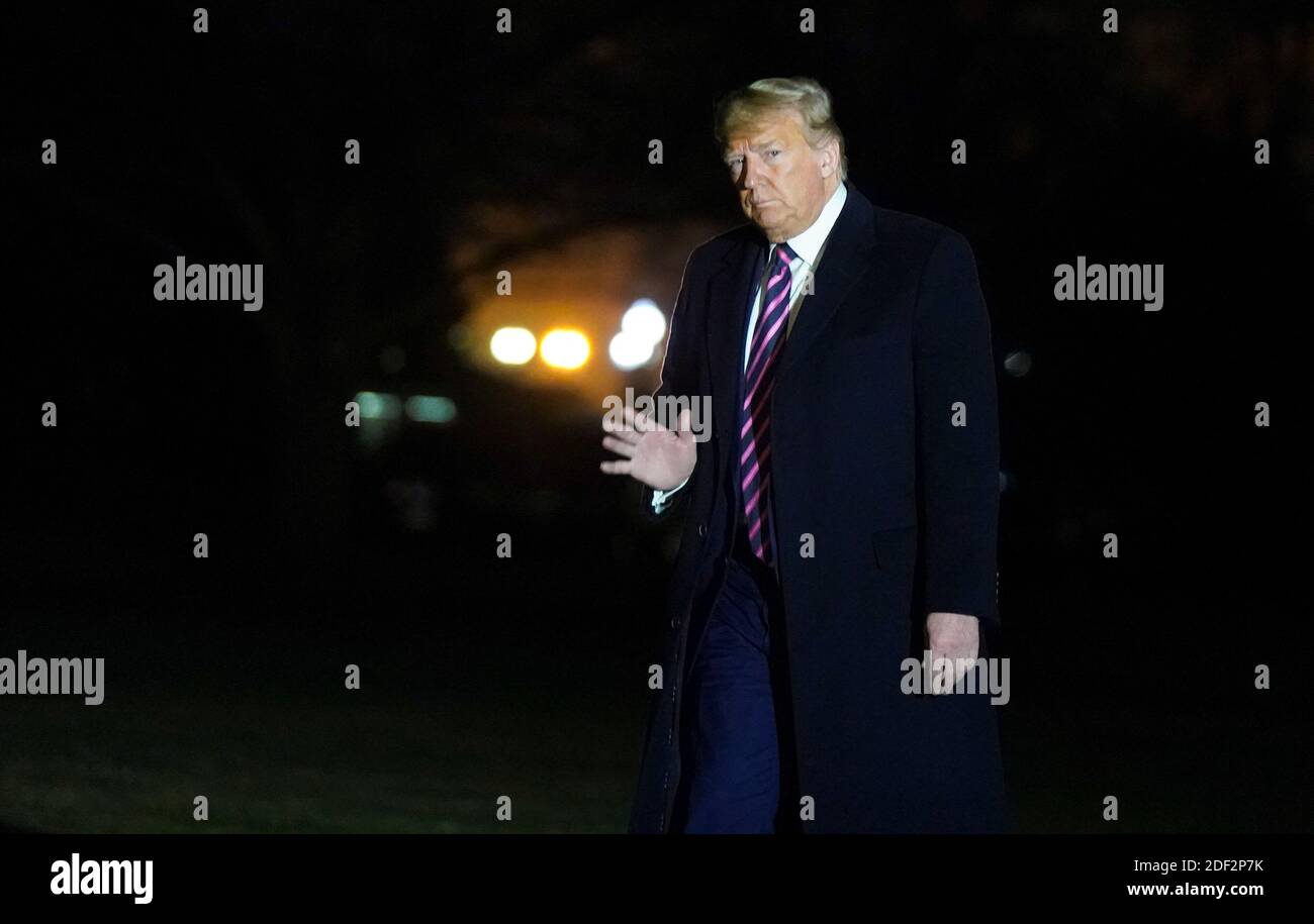 United States President Donald J. Trump returns to the White House from ...