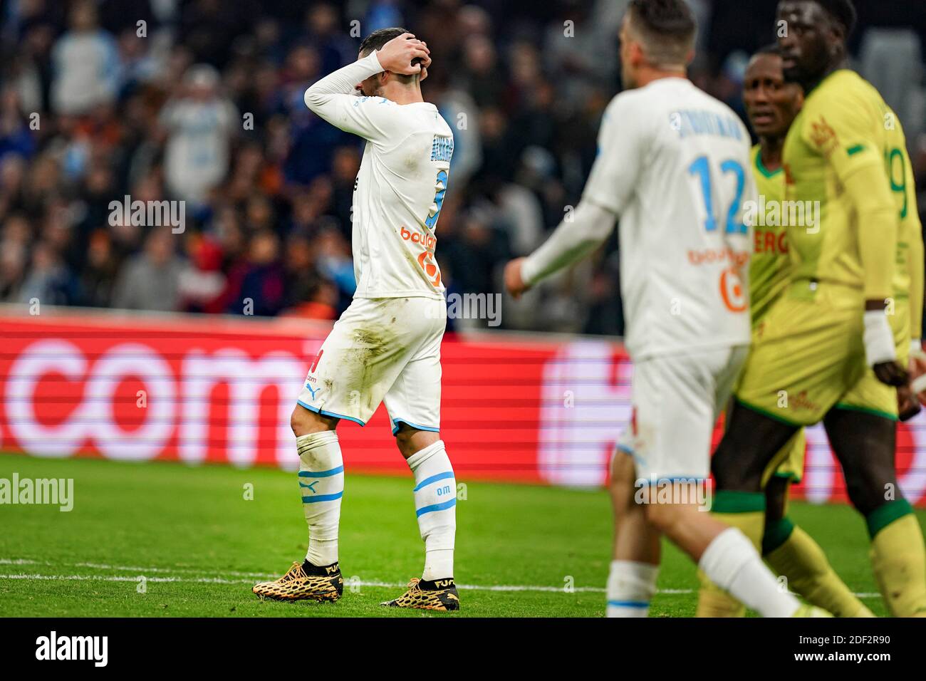 Alvaro Gonzalez (OM) during the French Ligue 1 football match Olympique de Marseille v FC Nantes at the Orange Velodrome, in Marseille, France on February 22, 2020. Photo by Julien Poupart/ABACAPRESS.COM Stock Photo
