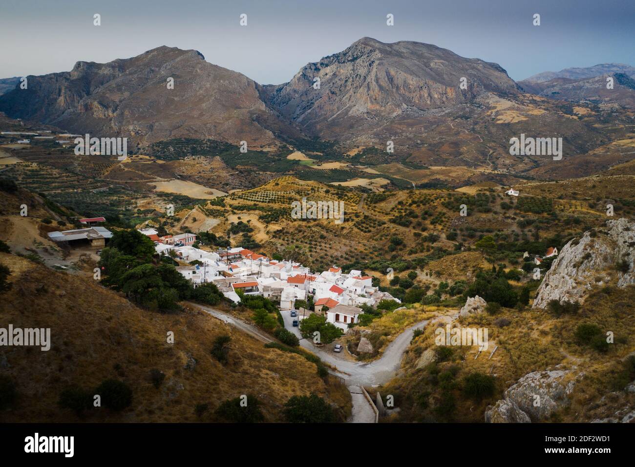 Village of Gianniou at Crete, Greece Stock Photo