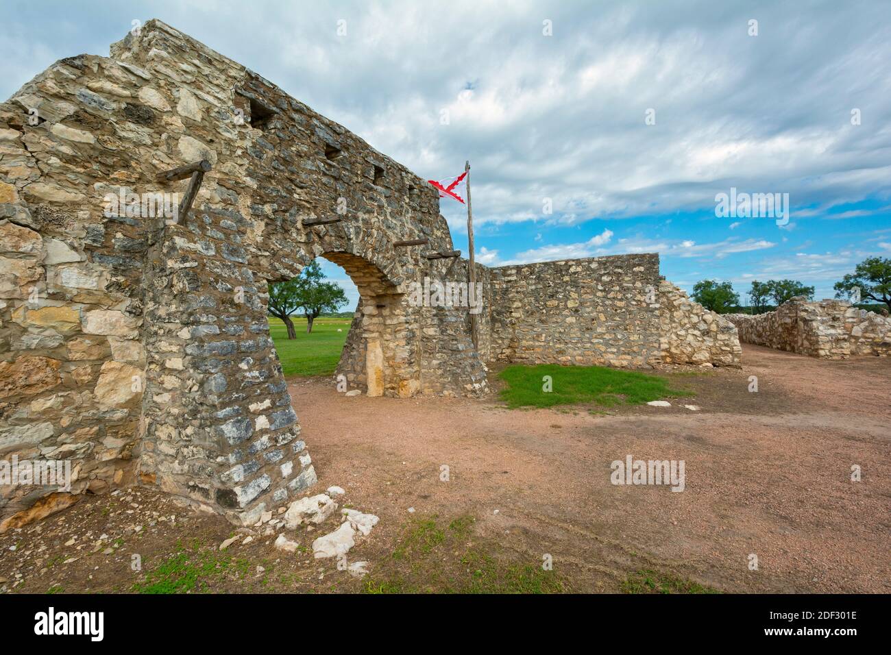 Texas, Menard County, Presidio de San Saba, fort circa mid 18C Stock