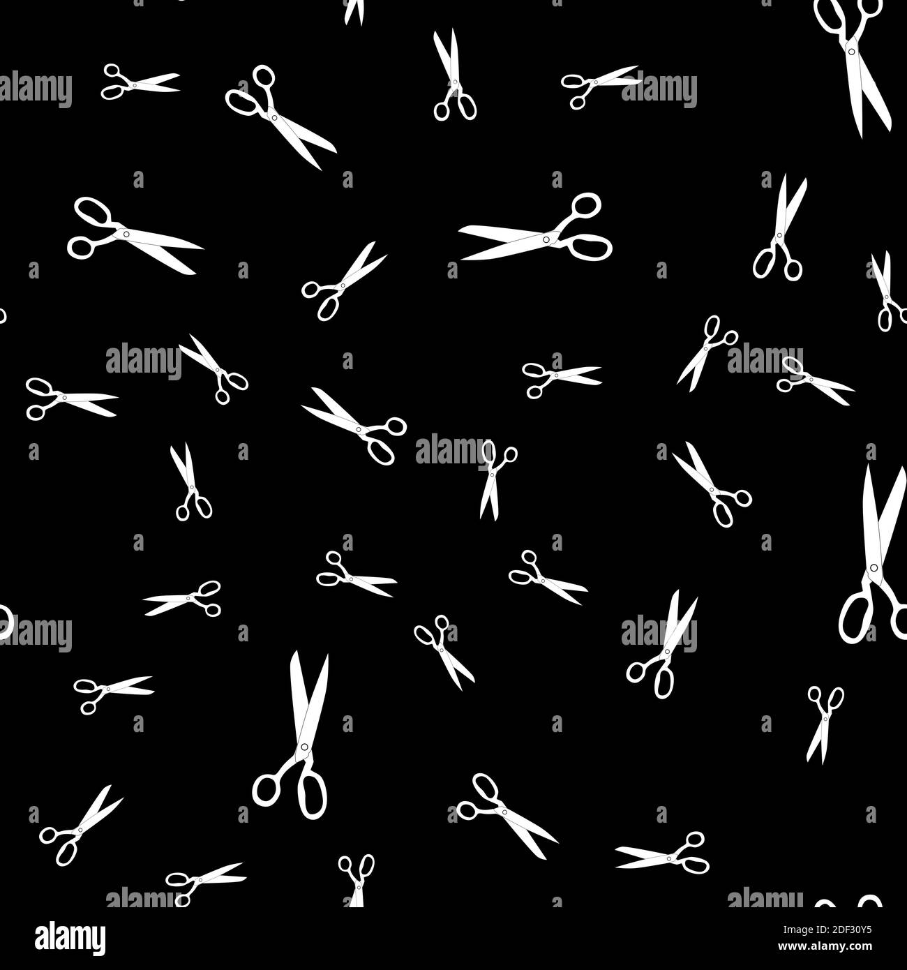 Scissors silhouette Seamless Pattern Background. Illustration Stock