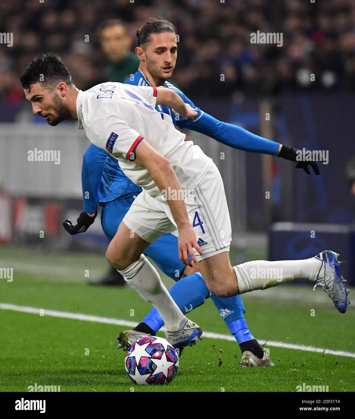 Lyon’s Leo Dubois during the UEFA Champions League round of 16 first