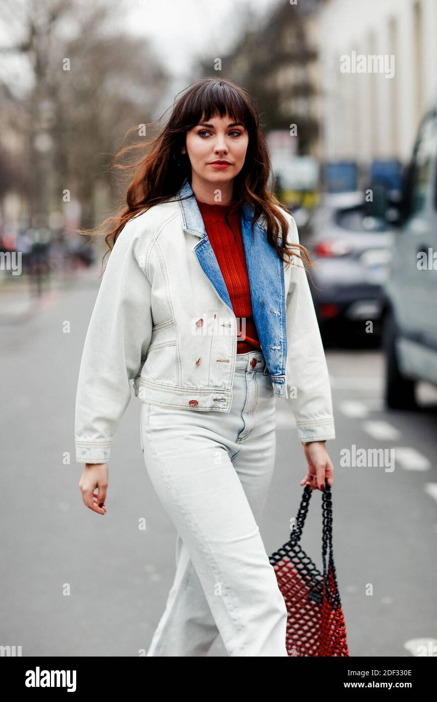 Street style, Ophelie Duvillard arriving at Victoria Tomas Fall Winter  2020-2021 show, held at Palais de Tokyo, Paris, France, on February 25th,  2020. Photo by Marie-Paola Bertrand-Hillion/ABACAPRESS.COM Stock Photo -  Alamy