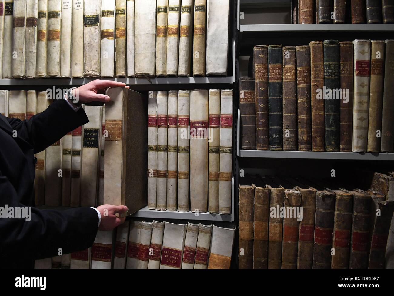 A view of the Vatican Secret Archives on February 29, 2012. Hundred  original and priceless documents selected among the treasures preserved and  cherished by the Vatican Secret Archives for centuries go on