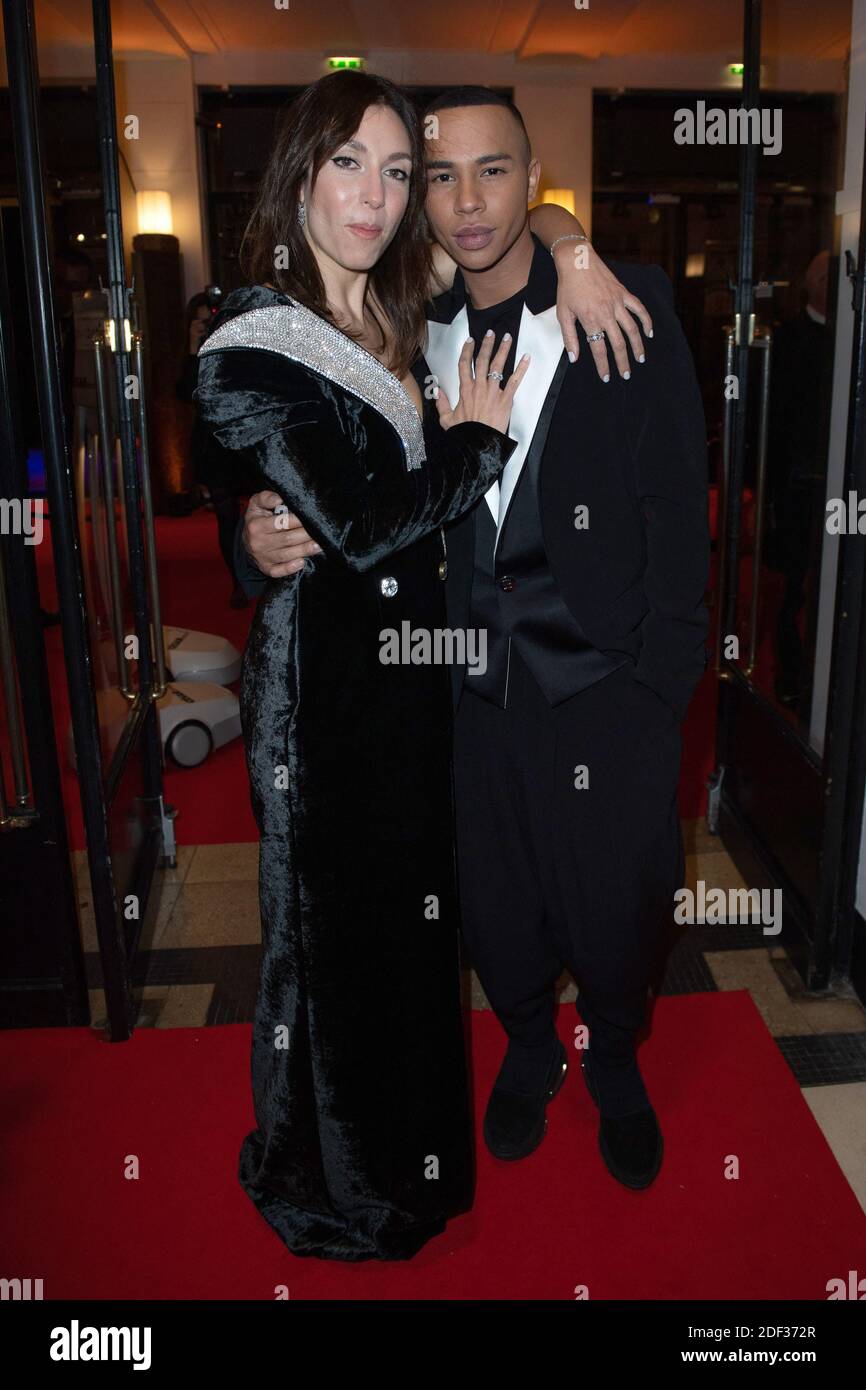 Anissa Bonnefont and Olivier Rousteing attending the 45th Cesar
