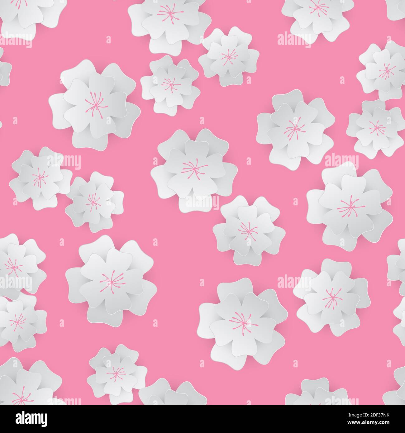 Flower Seamless Pattern Background. Illustration Stock Photo - Alamy