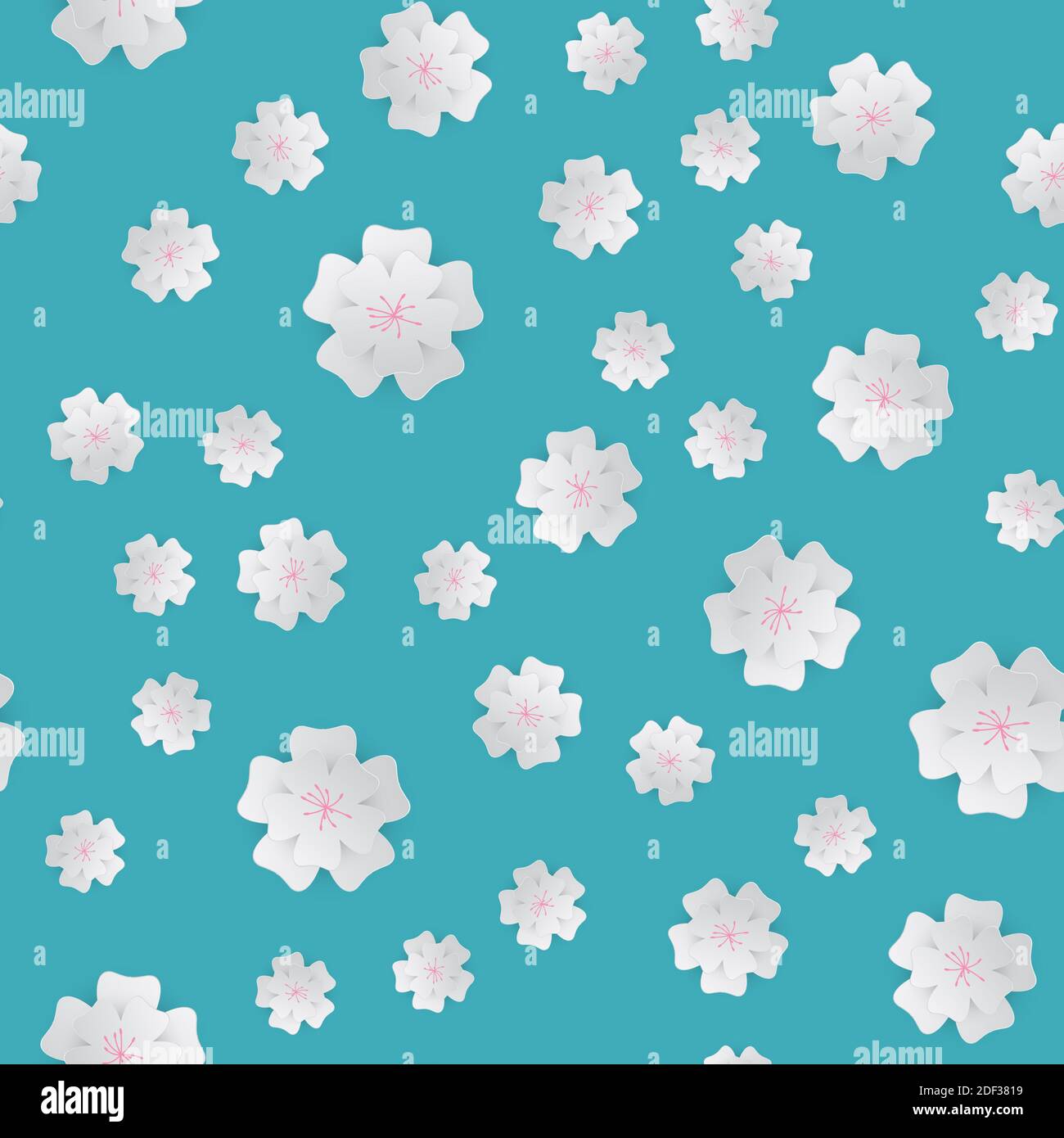 Flower Seamless Pattern Background. Illustration Stock Photo - Alamy