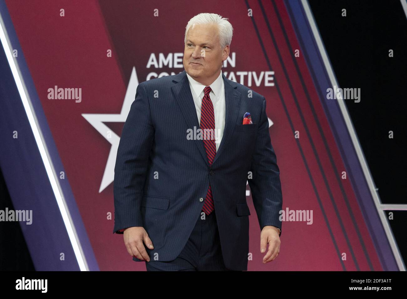 February 29, 2020 - Oxon Hill, MD, United States: Matt Schlapp, chairman of the American Conservative Union arrives to address the 2020 Conservative Political Action Conference. Photo by Chris Kleponis/Pool/ABACAPRESS.COM Stock Photo