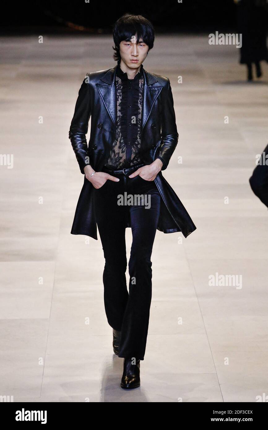 A model walks the runway during the Celine Ready to Wear fashion show as part of the Paris Fashion Week Womenswear Fall Winter 2020 2021 on February 28 2020 in Paris France. Photo by