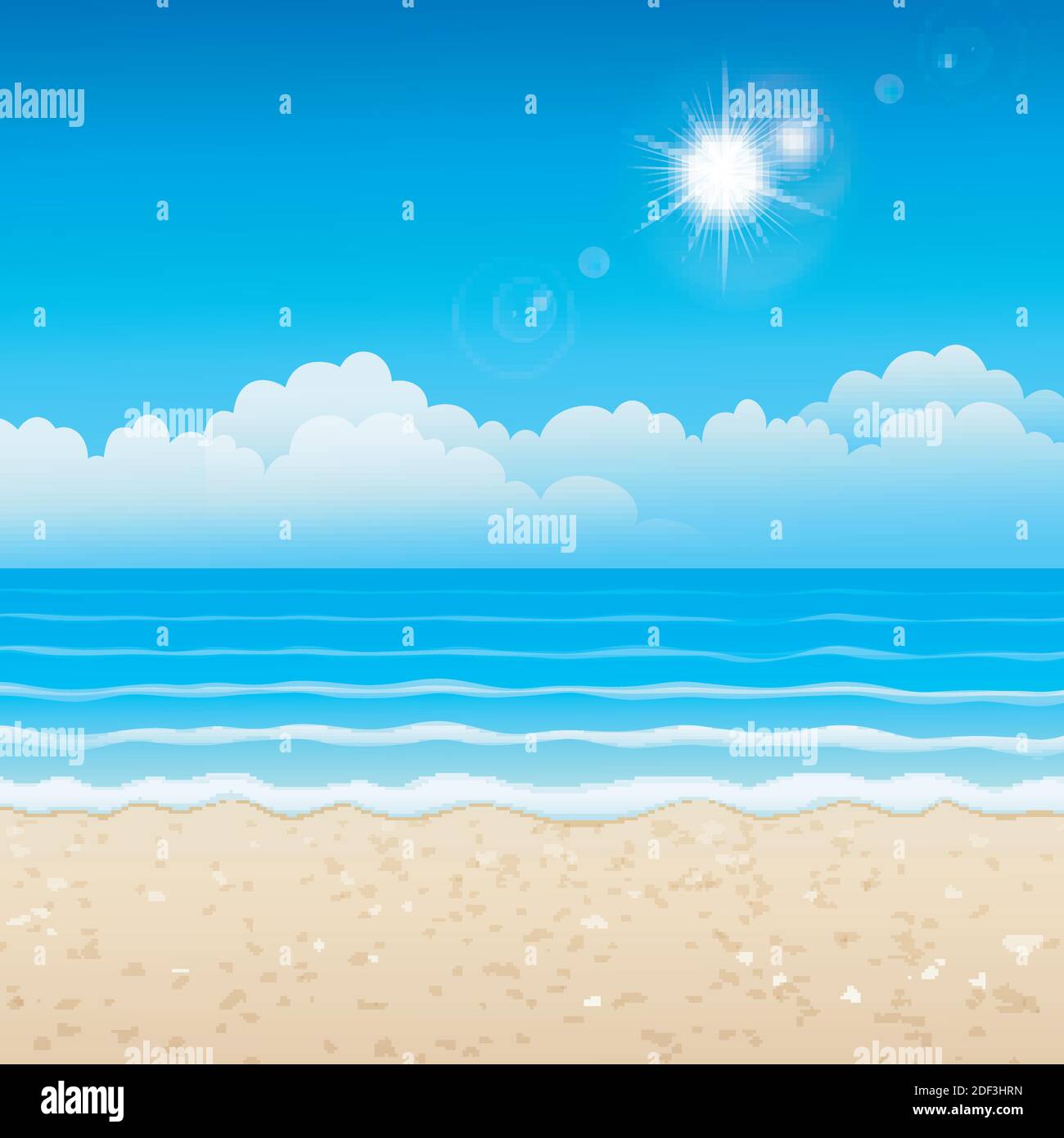Vector illustration of Tropical beach background Stock Vector Image ...