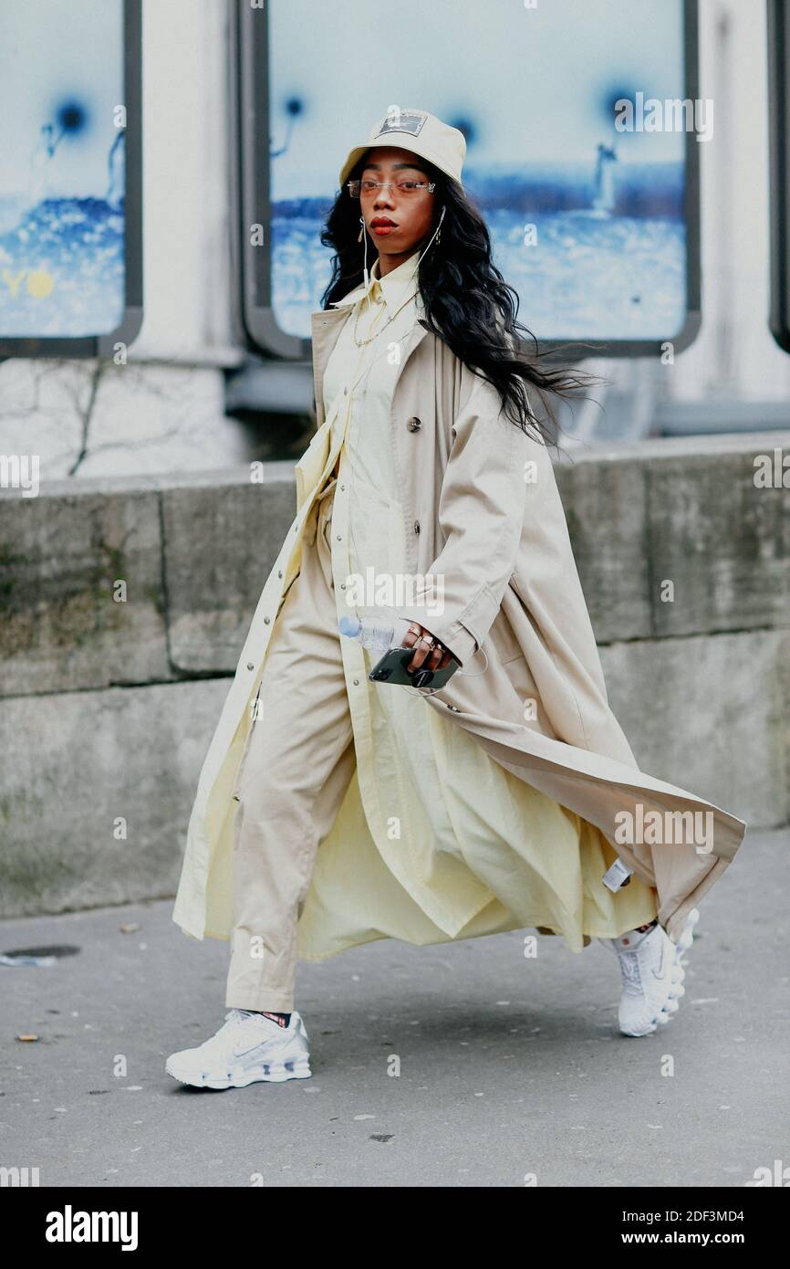 Street style, Kimberly Anthony arriving at Victoria Tomas Fall Winter 2020-2021 show, held at Palais de Tokyo, Paris, France, on February 25th, 2020. Photo by Marie-Paola Bertrand-Hillion/ABACAPRESS.COM Stock Photo