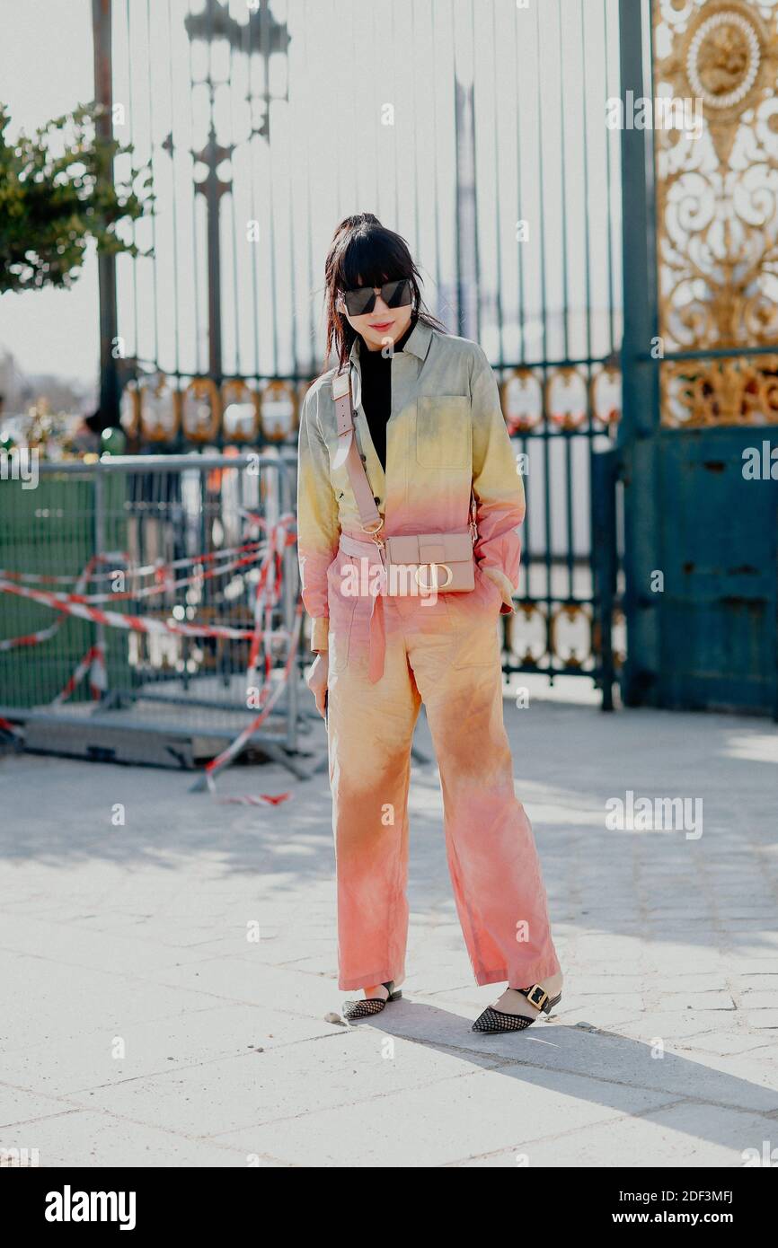 Street style, Susie Lau arriving at Dior Fall Winter 2020-2021 show