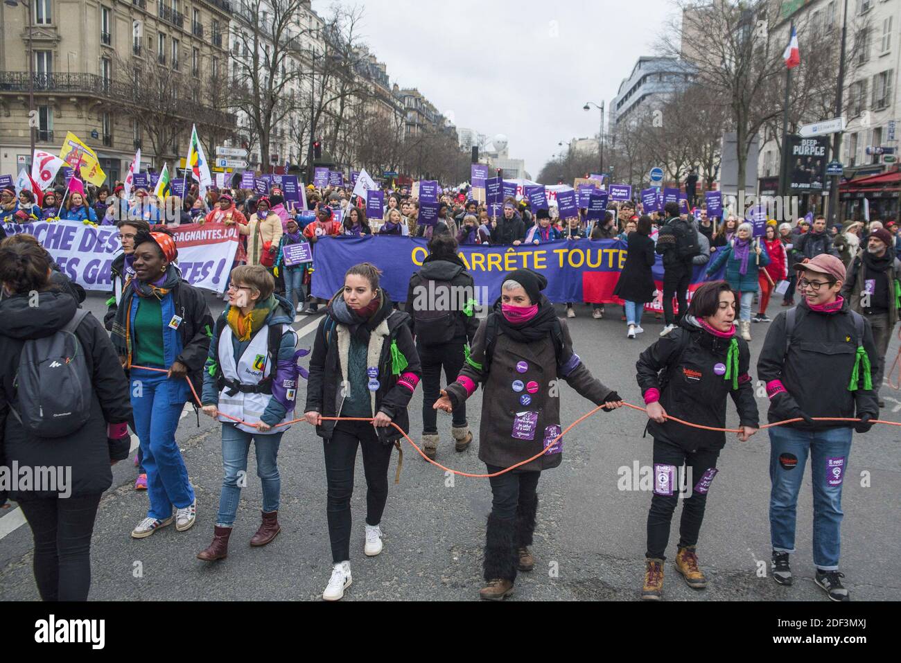 Women take part in a rally as part of the International Women's day in ...