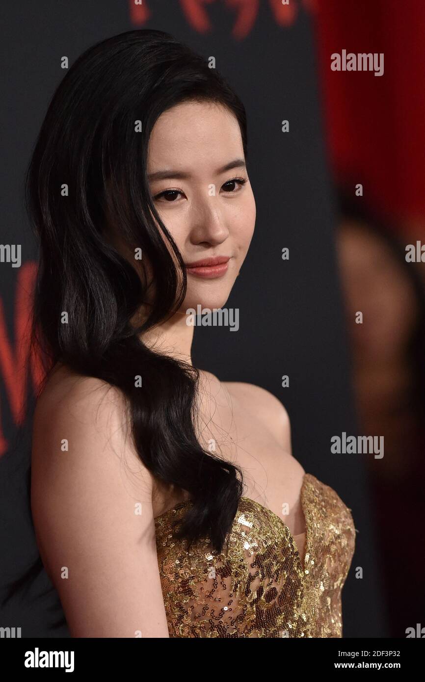 Yifei Liu attends the premiere of Disney's 'Mulan' at Dolby Theatre on March 09, 2020 in Los Angeles, CA, USA. Photo by Lionel Hahn/ABACAPRESS.COM Stock Photo