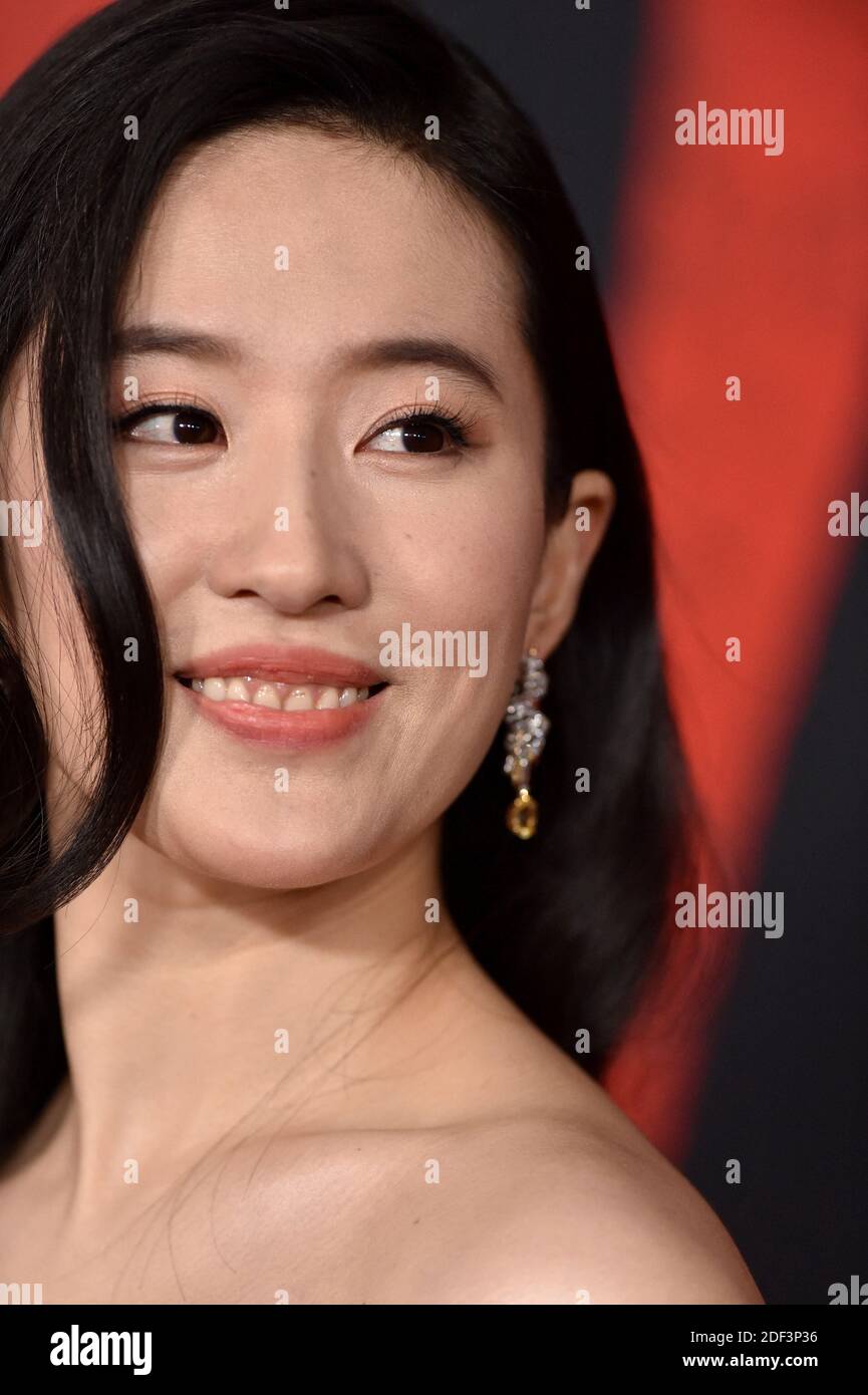 Yifei Liu attends the premiere of Disney's 'Mulan' at Dolby Theatre on March 09, 2020 in Los Angeles, CA, USA. Photo by Lionel Hahn/ABACAPRESS.COM Stock Photo