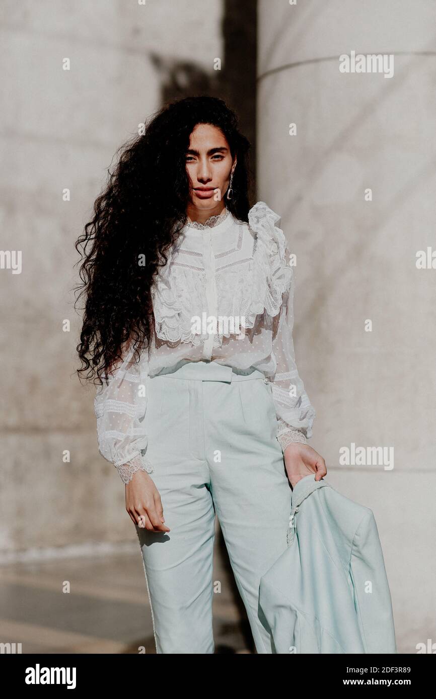 Street style, Ciinderella Balthazar arriving at Ingie Paris Fall Winter