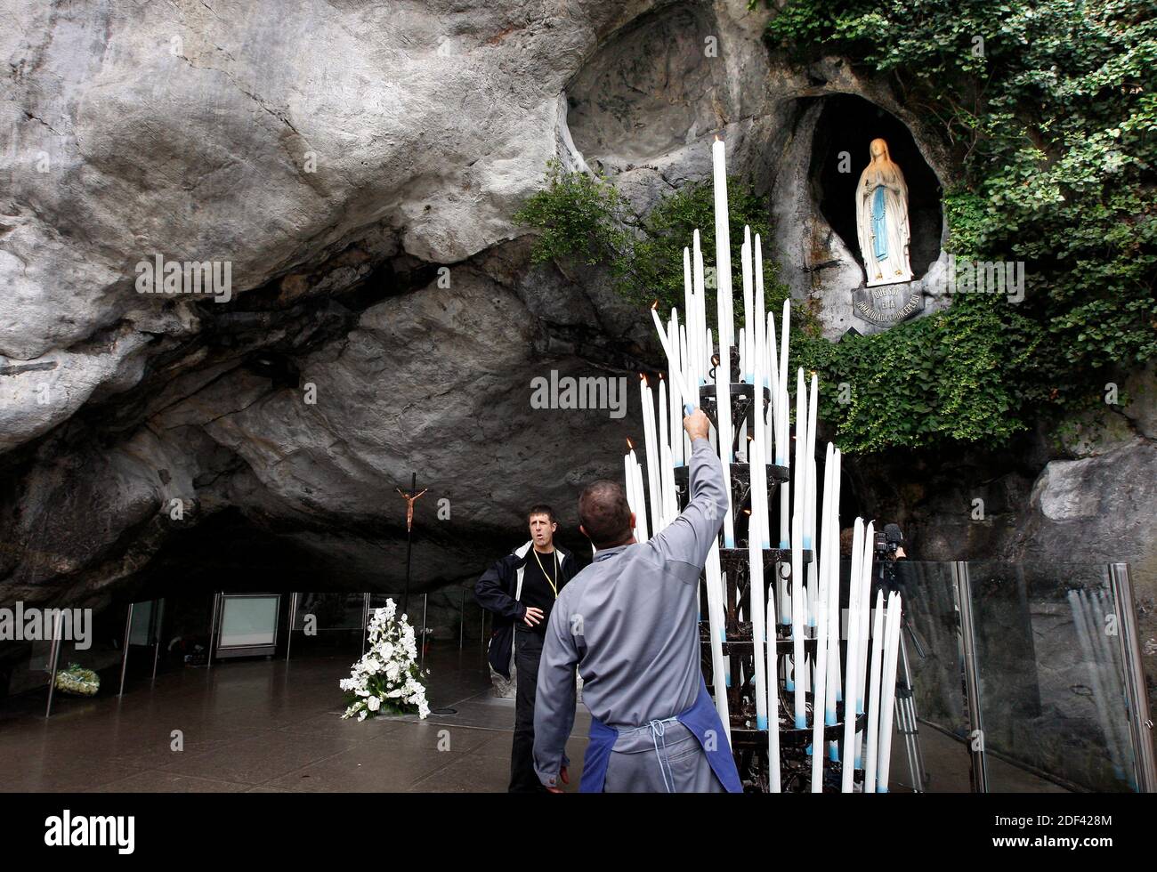 File photo dated September 14, 2018 of Statue of Our Lady of Lourdes at the entrance to the