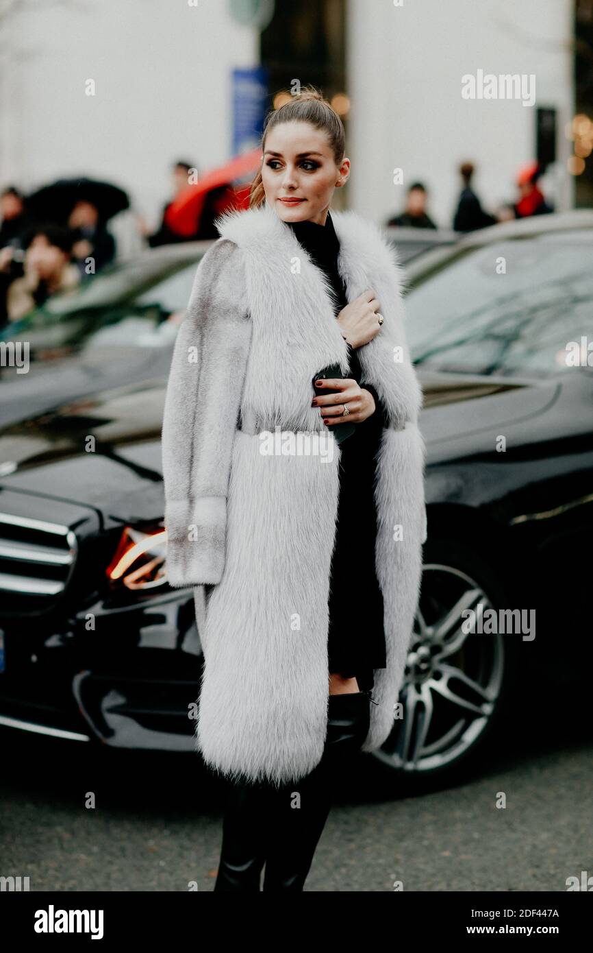 Street style, Olivia Palermo arriving at Elie Saab Fall Winter 2020-2021  show, held at Palais de Tokyo, Paris, France, on February 29, 2020. Photo  by Marie-Paola Bertrand-Hillion/ABACAPRESS.COM Stock Photo - Alamy