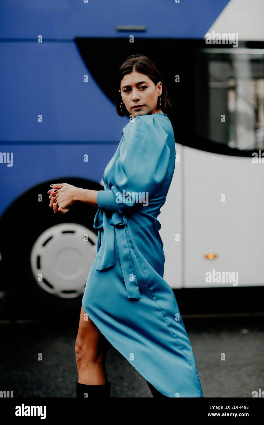 Street style, Nina Caram arriving at Elie Saab Fall Winter 2020-2021 show,  held at Palais de Tokyo, Paris, France, on February 29, 2020. Photo by  Marie-Paola Bertrand-Hillion/ABACAPRESS.COM Stock Photo - Alamy