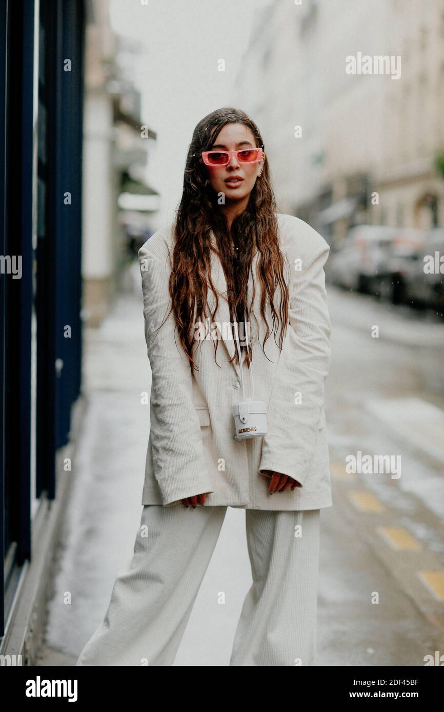 Street style, Cici Celia arriving at Nanushka Fall Winter 2020-2021  presentation, held at Beaux Arts, Paris, France, on March 1, 2020. Photo by  Marie-Paola Bertrand-HillionABACAPRESS.COM Stock Photo - Alamy